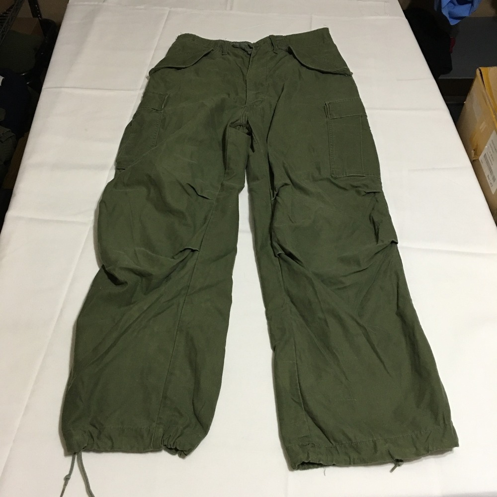 Vtg US Military Cold Weather Trousers M65 OG 107 Cargo Field Pants Small
